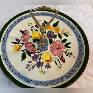 Vintage FROM 1954-57 Stangl Pottery Serving Dish Fruits Design Hand Painted